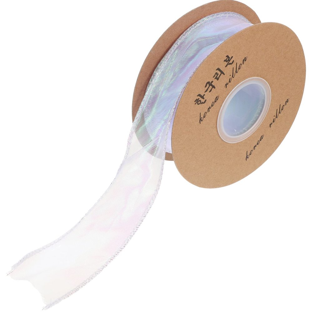 EXCEART 1roll Iridescent Craft Ribbon for Projects Festival Decoration Wrapping and Floral Arrangements Smooth Texture Easy to Use Yards of Material