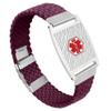BAIYI HOPE Custom Stainless Steel Medical Alert ID Bracelet Adjustable Nylon Braided Stretch Medical Emergency Identification Bracelets Wristband for Women &Men 6-8in view 1