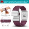 BAIYI HOPE Custom Stainless Steel Medical Alert ID Bracelet Adjustable Nylon Braided Stretch Medical Emergency Identification Bracelets Wristband for Women &Men 6-8in view 2