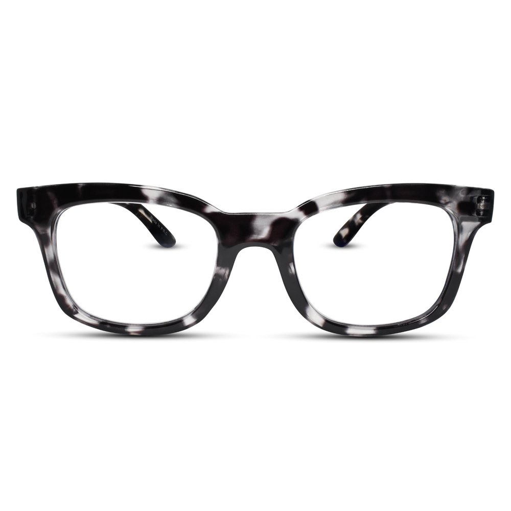 2SeeLife Wide Reading Glasses for Women  Medium-Large Fit, Thick & Sturdy Frame, Spring Hinges, Premium Designer Readers, Gray Leopard, +2.25
