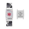 BAIYI HOPE Custom Engraving Medical Alert ID Bracelet for Women Men - Interchangeable Stainless Steel Medic Alarm Tag with Nylon Braided Elastic Rope Medical Emergency ID Bracelet 6-8in Adjustable view 1