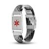 BAIYI HOPE Custom Engraving Medical Alert ID Bracelet for Women Men - Interchangeable Stainless Steel Medic Alarm Tag with Nylon Braided Elastic Rope Medical Emergency ID Bracelet 6-8in Adjustable view 2