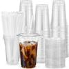VITEVER [100 Sets - 24oz] Plastic Cups with Lids and Straws, Disposable Cups for Iced Coffee, Smoothie, Milkshake, Cold Drinks - Clear view 1