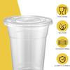 VITEVER [100 Sets - 24oz] Plastic Cups with Lids and Straws, Disposable Cups for Iced Coffee, Smoothie, Milkshake, Cold Drinks - Clear view 3