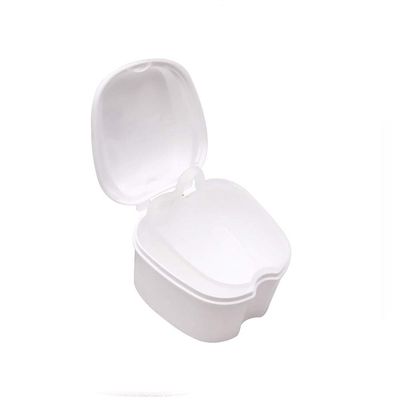 Dental Denture Case, Denture Box with Strainer Cleaner Denture Bath Box for Retainer, False Teeth, and Denture Cleaning