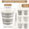 600 Pack Disposable 3 oz Paper Cups, Mouthwash Small Tasting Cups Bathroom Paper Coffee Cold Beverage Drinking Cup for Picnic, BBQ, Party, Travel and Event (Stylish) view 3