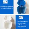 Dental Denture Case, Denture Box with Strainer Cleaner Denture Bath Box for Retainer, False Teeth, and Denture Cleaning view 2