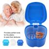 Dental Denture Case, Denture Box with Strainer Cleaner Denture Bath Box for Retainer, False Teeth, and Denture Cleaning view 4