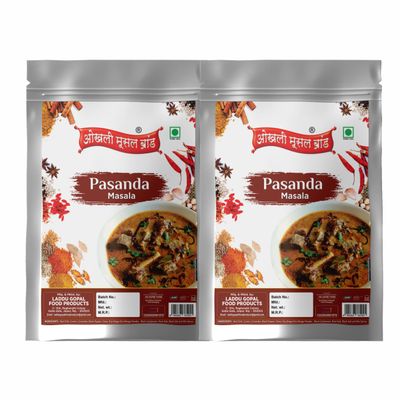 Authentic Aromatic Bhuna Pasanda/Beef Pasanday/Pasanda Gosht Shahi//Lamb Pasanda Masala//Mutton Pasanda Masala|Whole Spices Blend (NO Added Colors) 380gm(pack of 2x 190gm)