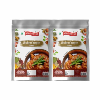 Lazeez Zaikedar Chicken Changezi Masala Natural & Fresh - 380gm(pack of 2x 190gm)|Tasty And Delicious|Natural Spices|No Preservatives|Ready To Mix Masala-Afghanistan Chicken Changezi/chicken curry|