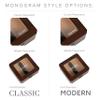 CASE ELEGANCE Monogrammed MAG Cigar Humidor, Walnut Finish, Holds 20-30 Cigars, Glass Top with Magnetic Seal, Octagon Shape, Digital Hygrometer, Spanish Cedar, New Hydro Channel view 2