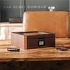 CASE ELEGANCE Monogrammed MAG Cigar Humidor, Walnut Finish, Holds 20-30 Cigars, Glass Top with Magnetic Seal, Octagon Shape, Digital Hygrometer, Spanish Cedar, New Hydro Channel view 3