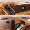 CASE ELEGANCE Monogrammed MAG Cigar Humidor, Walnut Finish, Holds 20-30 Cigars, Glass Top with Magnetic Seal, Octagon Shape, Digital Hygrometer, Spanish Cedar, New Hydro Channel view 4