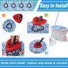 12 Pack Spin Mop Replacement Head,Fit for Rinse Clean 2-Tank System, Microfiber Mop Head Replacement Easy Wring Mop,Refill Mop Replace Head for Floor Cleaning view 4