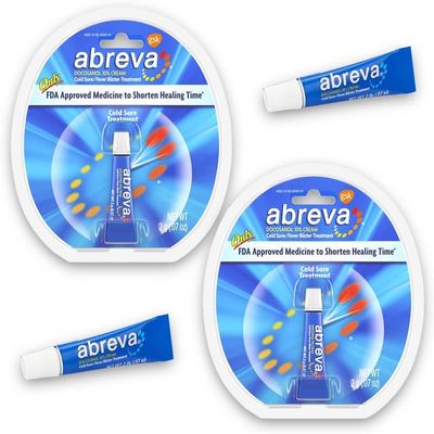 Abreva Cold Sore/Fever Blister Treatment 2g (Pack of 4)