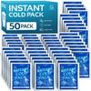 50 Pack Instant Ice Cold Pack (6 x 4.5) - Disposable Instant Ice Packs for Injuries | Cold Compress Ice Pack for Pain Relief view 1