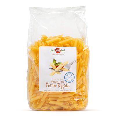 isiBisi Gluten-Free Penne Rigate Pasta, 2 LB - Artisanal Corn and Rice Noodles - Vegan, Non-GMO, Made in Italy