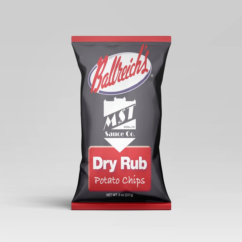 Ballreich Snack Food Company MST (Madison Street Tavern) Dry Rub Potato Chips 8oz