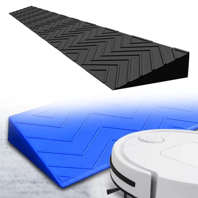 Rubber Threshold Channel Doorway Ramp 2" Rise Recycled Rubber Rated Load Capacity Non-Slip Surface for Wheelchair, Sweeping Robot, Bike (Color : Black, Size : 100 * 8 * 2CM)