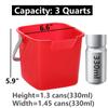 Peohud 4 Pack Sanitizing Buckets, 3 Quart Small Cleaning Pail, Square Detergent Bucket with Spout and Handle for Home, Offices, School, Commercial Use view 2