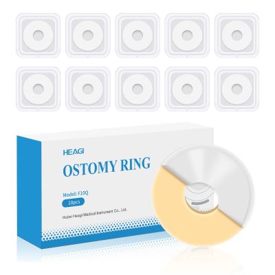 10PCS Ostomy Barrier Rings, Ostomy Supplies, 4mm Thickness Moldable Ostomy Rings Medical Grade Hydrocolloid Adhesive Barrier Rings Better Seal for Ostomy Bags (Box of 10)