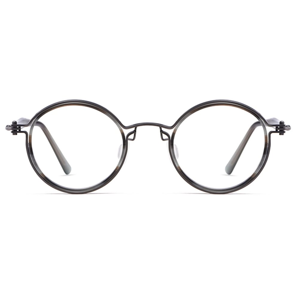 Retro Round Reading Glasses,Blue Light Blocking Computer Reader for Men Women (Color : Gray, Size : 1.75+)