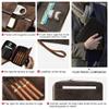 CONTACTS Cigar Humidor Leather Business Cigars Box Travel 5 Finger Cigars Clutch Organizer with Cigar Cutter Slot Lighter Slot view 2