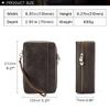 CONTACTS Cigar Humidor Leather Business Cigars Box Travel 5 Finger Cigars Clutch Organizer with Cigar Cutter Slot Lighter Slot view 3