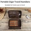 CONTACTS Cigar Humidor Leather Business Cigars Box Travel 5 Finger Cigars Clutch Organizer with Cigar Cutter Slot Lighter Slot view 4