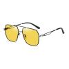 Full lens Polarized Reading Sunglasses for Men Driving Running Sports Square Night Vision Reader Sun Glasses Anti Glare. (black yellow, 3.25, multiplier_x) view 1