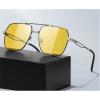 Full lens Polarized Reading Sunglasses for Men Driving Running Sports Square Night Vision Reader Sun Glasses Anti Glare. (black yellow, 3.25, multiplier_x) view 2