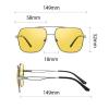 Full lens Polarized Reading Sunglasses for Men Driving Running Sports Square Night Vision Reader Sun Glasses Anti Glare. (black yellow, 3.25, multiplier_x) view 4