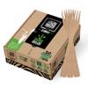 2ZEBRAZ Bamboo Cutlery Set  100 Disposable Forks | Reusable Smooth Flatware, Heavy-Duty Natural Utensils for Dining and Entertaining view 1
