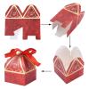 Crafans 30 Sets Paper Wedding Candy Boxes 5 Colors Creative Tower Shape Gift Packaging Boxes with Ribbon Foldable Wedding Gift Boxes for Wedding Christmas Party Favors Valentine's Day view 4