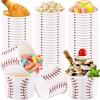 200 Pieces Baseball Party Snack Bowl Ice Cream Bowls 9 oz Soup Cup Baseball Serving Dishes for Parties Disposable Paper Food Tasting Cups Baseball Party Supplies Game Day Decorations Dessert Cups view 1