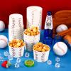 200 Pieces Baseball Party Snack Bowl Ice Cream Bowls 9 oz Soup Cup Baseball Serving Dishes for Parties Disposable Paper Food Tasting Cups Baseball Party Supplies Game Day Decorations Dessert Cups view 4