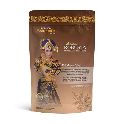 BanyuaTis Indonesia Bali Coffee Robusta Powder Foil 200g