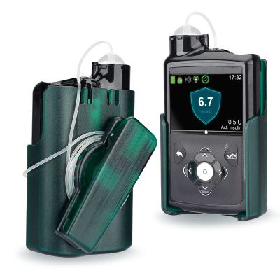 Healvaluefit Insulin Pump Holder 360 Rotatable, Insulin Pump Case with Clip for Medtronic MiniMed 630G 640G 670G 770G, Sturdy and Durable Clip (Green)