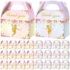 TaoBary 24 Pcs Floral Fairy Treat Boxes Floral Fairy Garden Goodie Party Favor Butterfly Theme Gift Boxes for Girl Birthday Baby Shower Party Supplies view 1