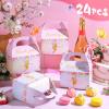 TaoBary 24 Pcs Floral Fairy Treat Boxes Floral Fairy Garden Goodie Party Favor Butterfly Theme Gift Boxes for Girl Birthday Baby Shower Party Supplies view 2