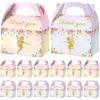 TaoBary 12 Pcs Floral Fairy Treat Boxes Floral Fairy Garden Goodie Party Favor Butterfly Theme Gift Boxes for Girl Birthday Baby Shower Party Supplies view 1