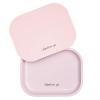 Rolling Tray with Soft PVC Magnetic Lid, Small Size-7"x5.5" Metal Trays with Matte Pink Cover, Premium Dainty Storage & Serving Trays, Organizer Tray (Pink) view 1
