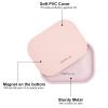 Rolling Tray with Soft PVC Magnetic Lid, Small Size-7"x5.5" Metal Trays with Matte Pink Cover, Premium Dainty Storage & Serving Trays, Organizer Tray (Pink) view 3