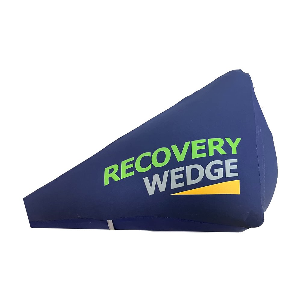 Leg Elevation Pillow by Recovery Wedge, Inflatable Wedge Pillow for Sleeping and Post-Surgical Recovery, Improve Circulation and Reduce Swelling, Speed Injury Recovery. (Extra Large Triangle)