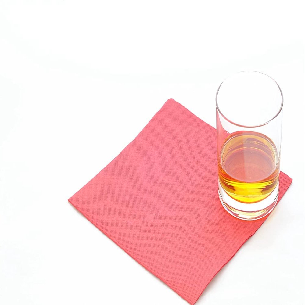 Perfect Stix 3 Ply Red Cocktail Napkins Disposable, Red Beverage Napkins Perfect For Christmas Party, Wedding, Or Every Day Use, 5 x 5 3 Ply Party Napkins, Pack of 100 Red.