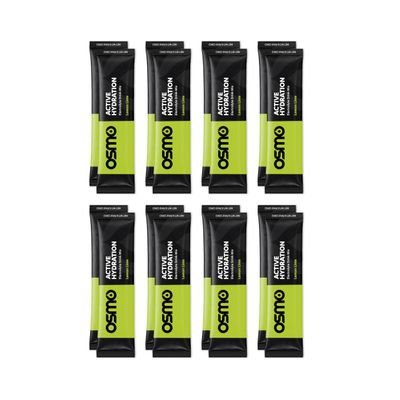 Osmo Active Hydration Electrolyte Powder - Includes Sodium, Magnesium, Potassium, Carbs & Vitamins, All Natural Ingredients, 3X Faster Hydration, Boosts Power & Endurance - 16 Packets, Lemon Lime