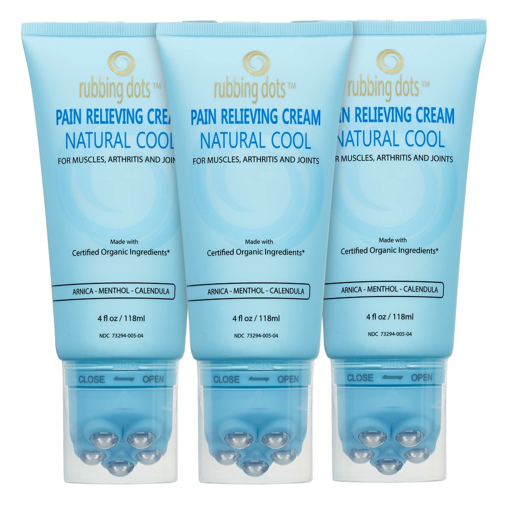 Rubbing Dots Pain Relief Cream Arthritis & Muscle Pain Reliever Massage Rollers Tri-Pack 4 fl oz Each Tube