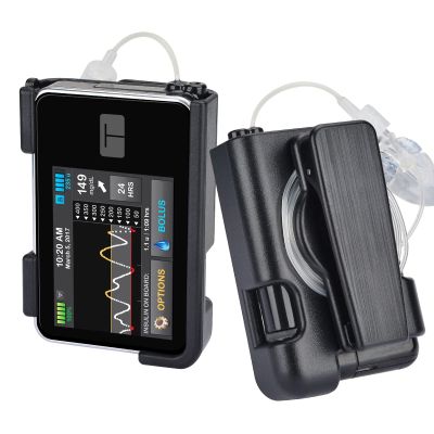 Healvaluefit Tslim x2 Pump Case with 360 Rotatable Clip, Compatible with t:Slim, t:Slim G4 (Black)
