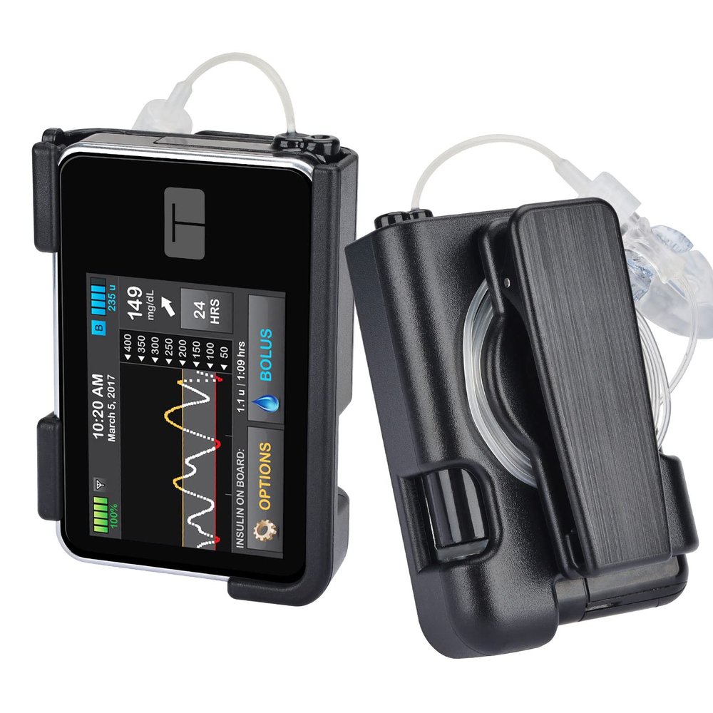 Healvaluefit Tslim x2 Pump Case with 360 Rotatable Clip, Compatible with t:Slim, t:Slim G4 (Black)