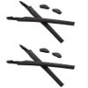Caulo Replacement Ear Socks Sleeves + Nose Pads Compatible with Oakley Crosslink OX8027 OX8029 OX8030 OX8031 Glass Frames (Black - 2 Sets) view 1